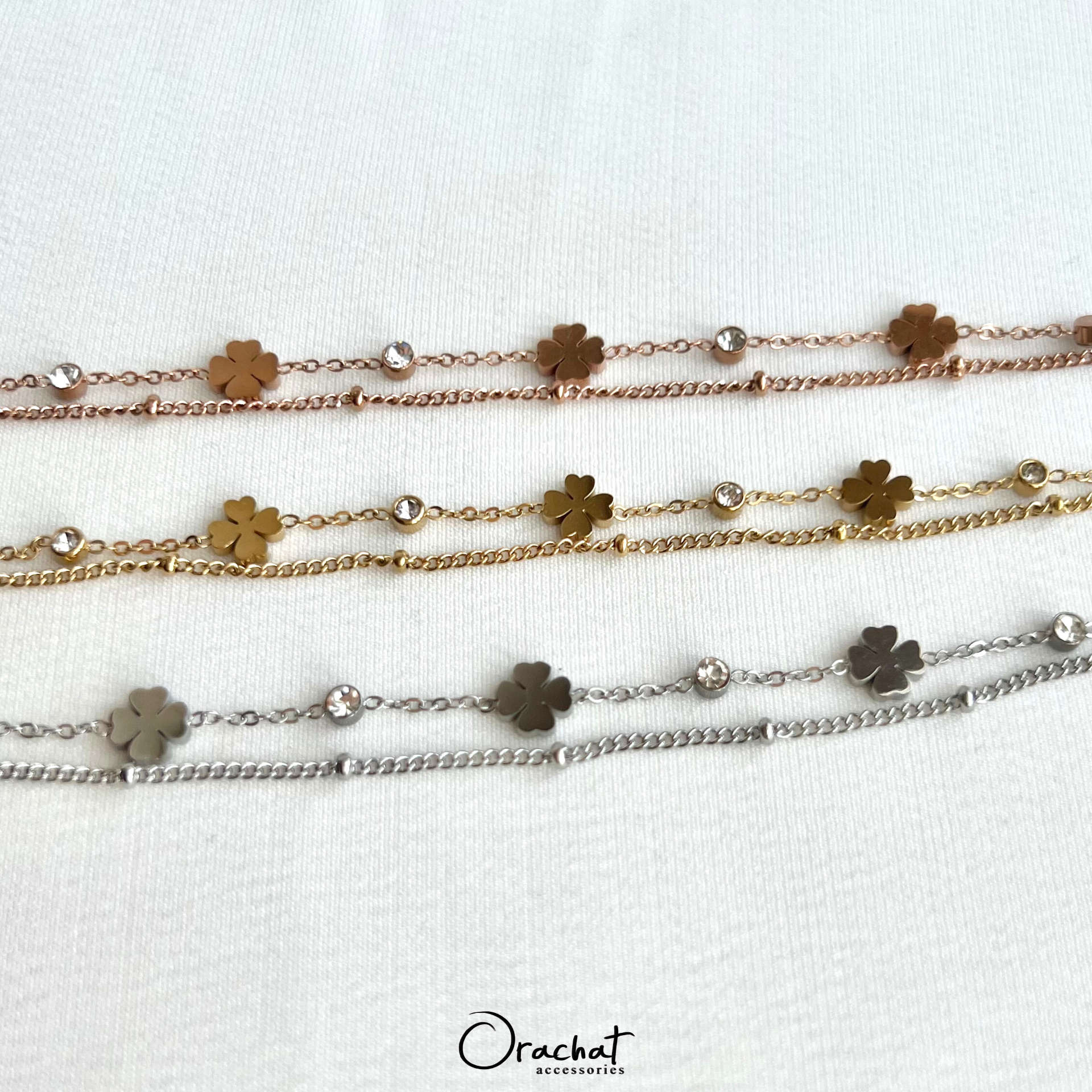 LUCKY CLOVER 14K Bracelet