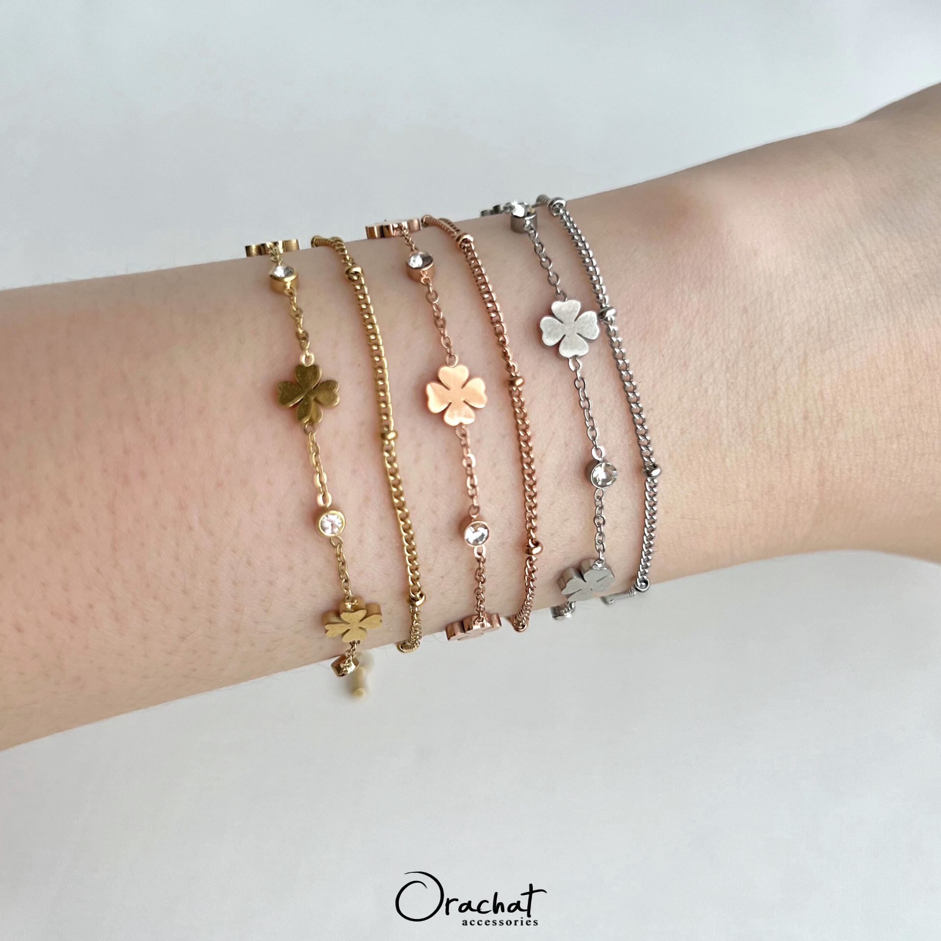  LUCKY CLOVER 14K Bracelet