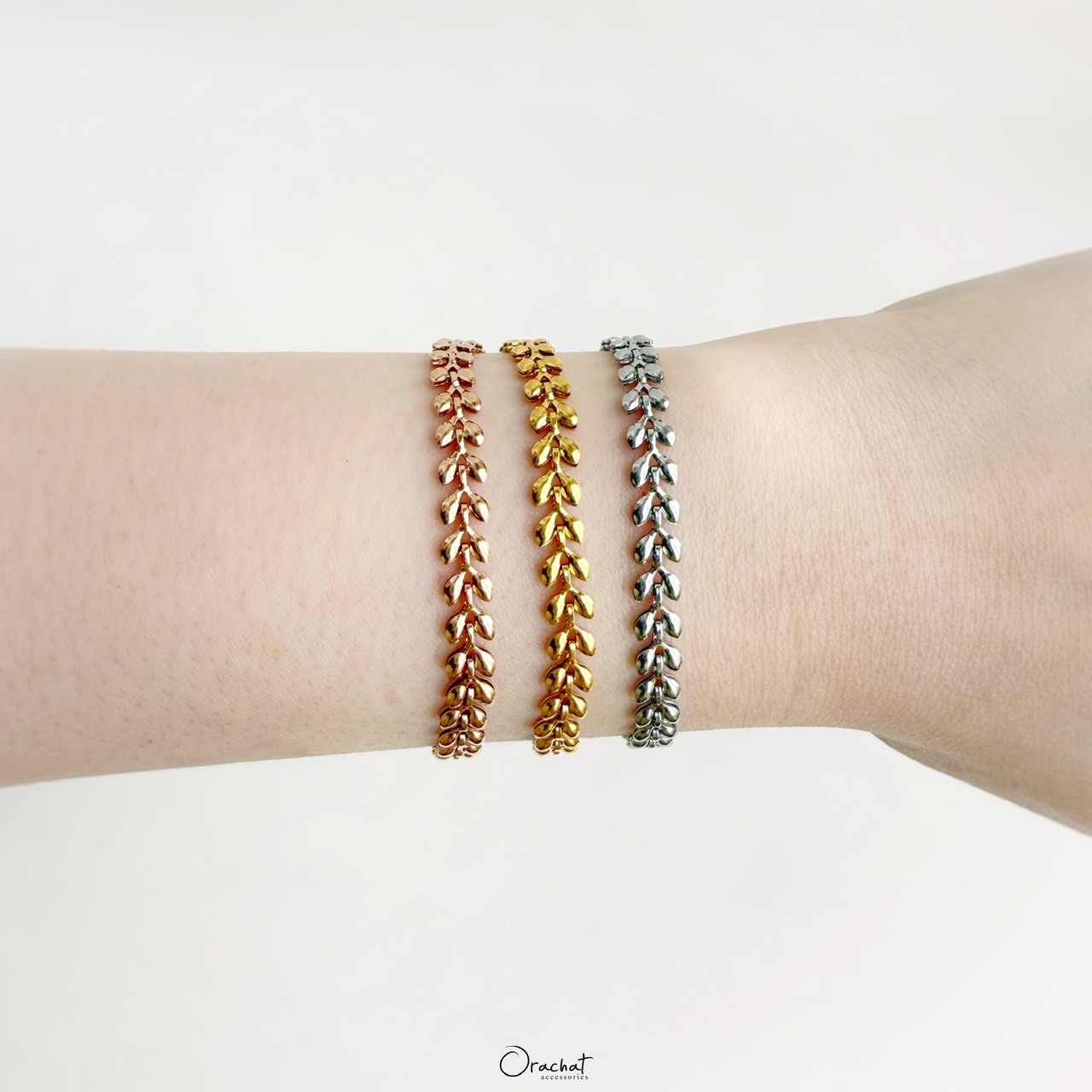  VICTORY OLIVE LEAF 14K Bracelet