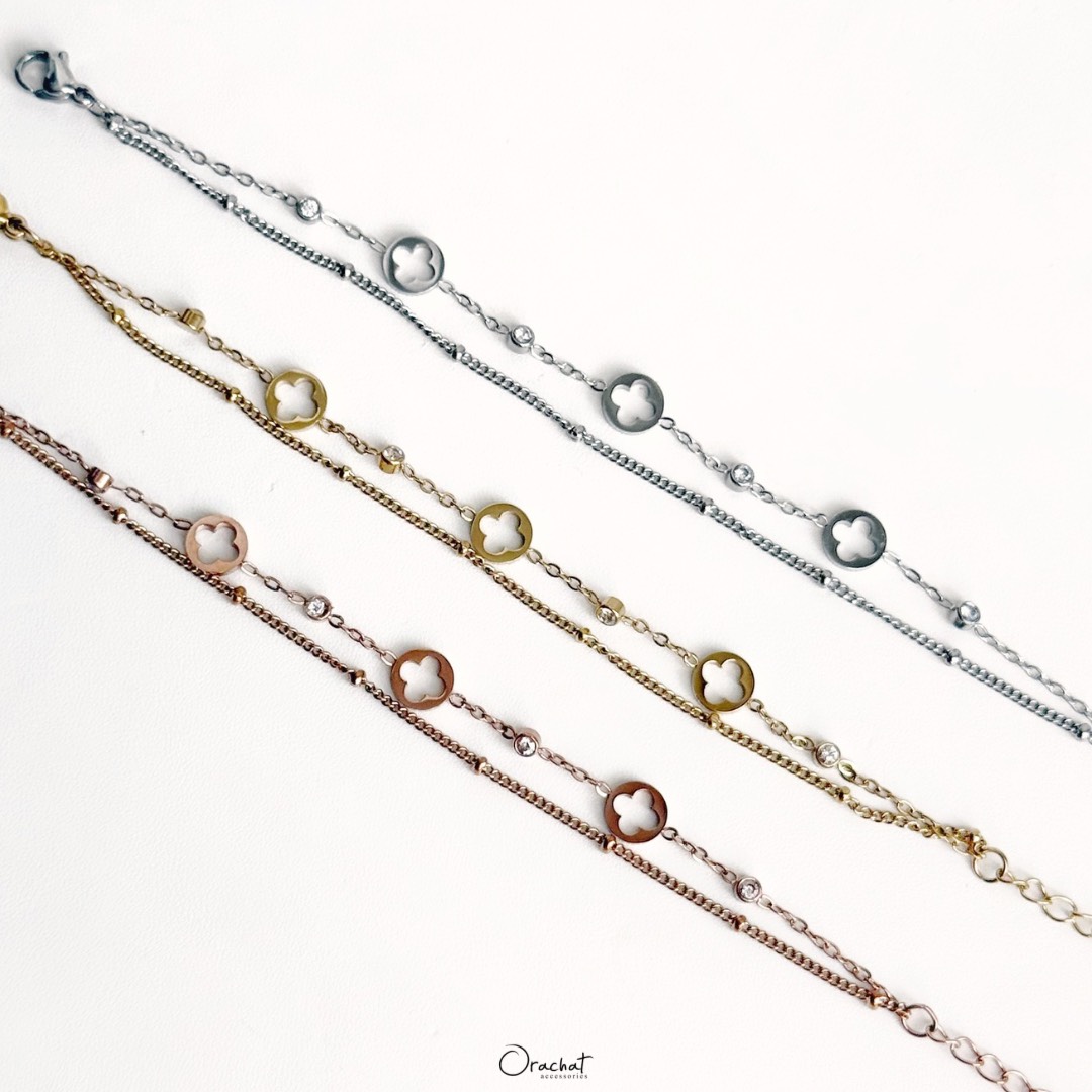 CLOVER CHARM 14K bracelet