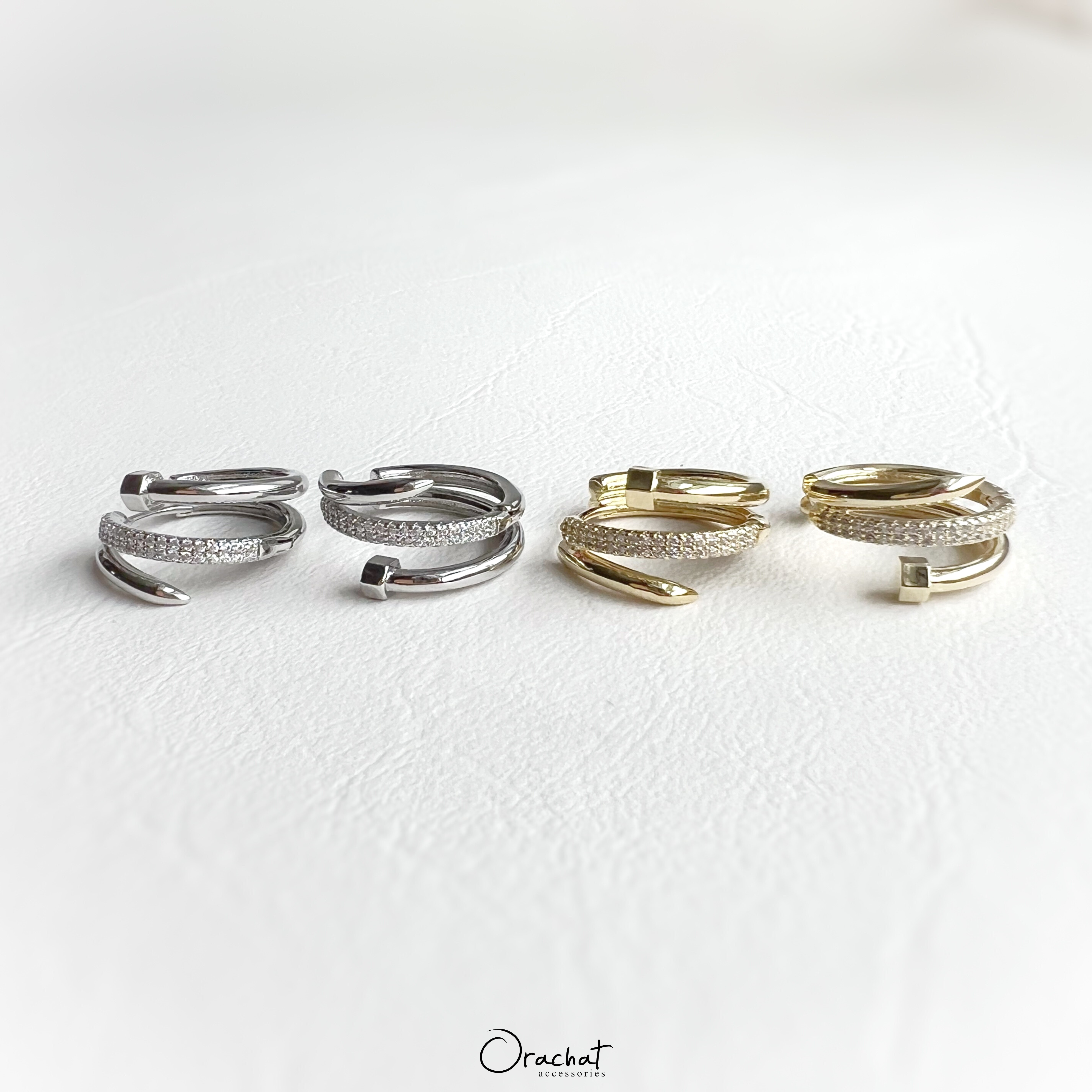 IVY NAIL 14K HOOP Earrings