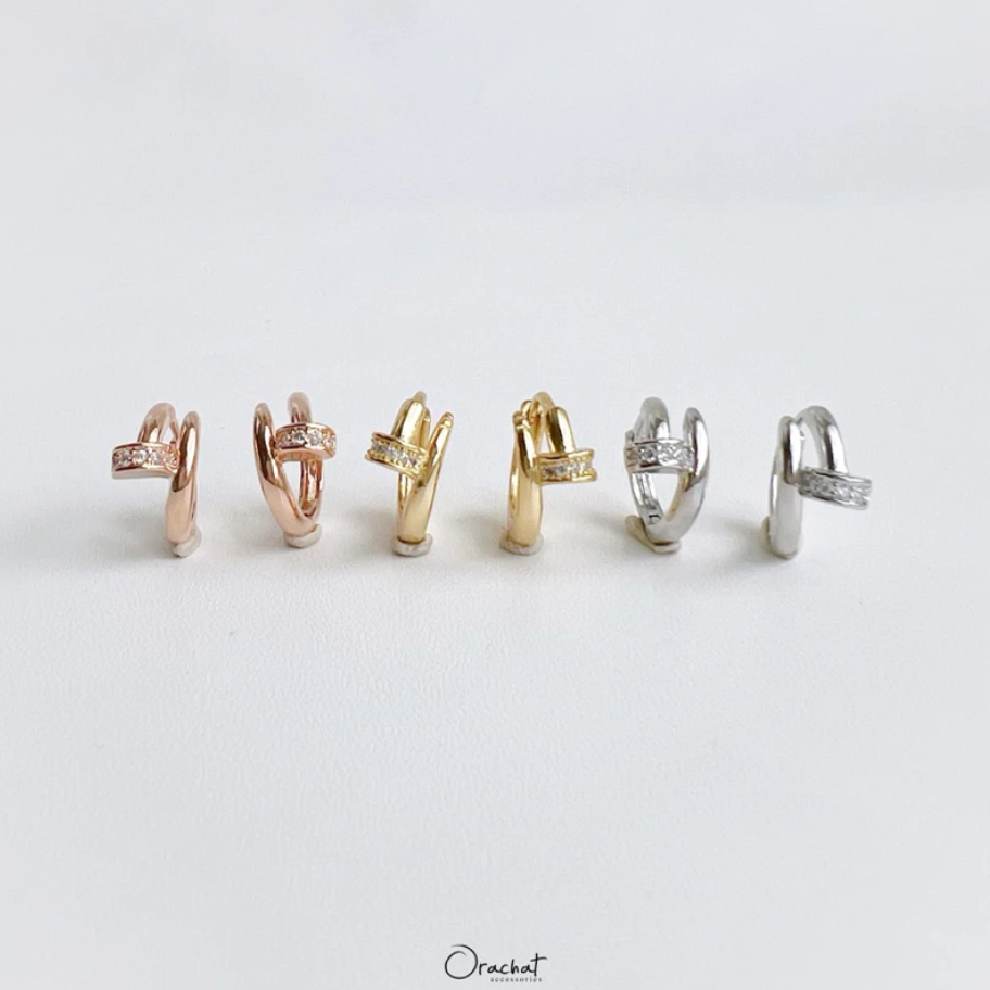 TINY NAIL 14K HOOP Earrings