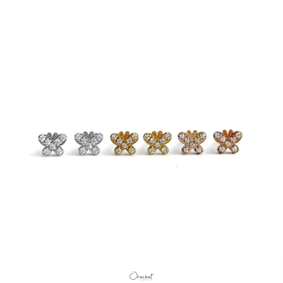 PETITE BUTTERFLY 14K Earrings