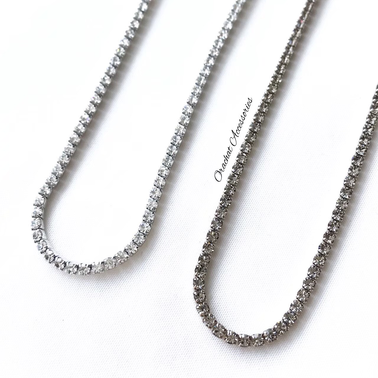 SINGLE BLINK GLITTER 2 in 1 CHOKER Necklace