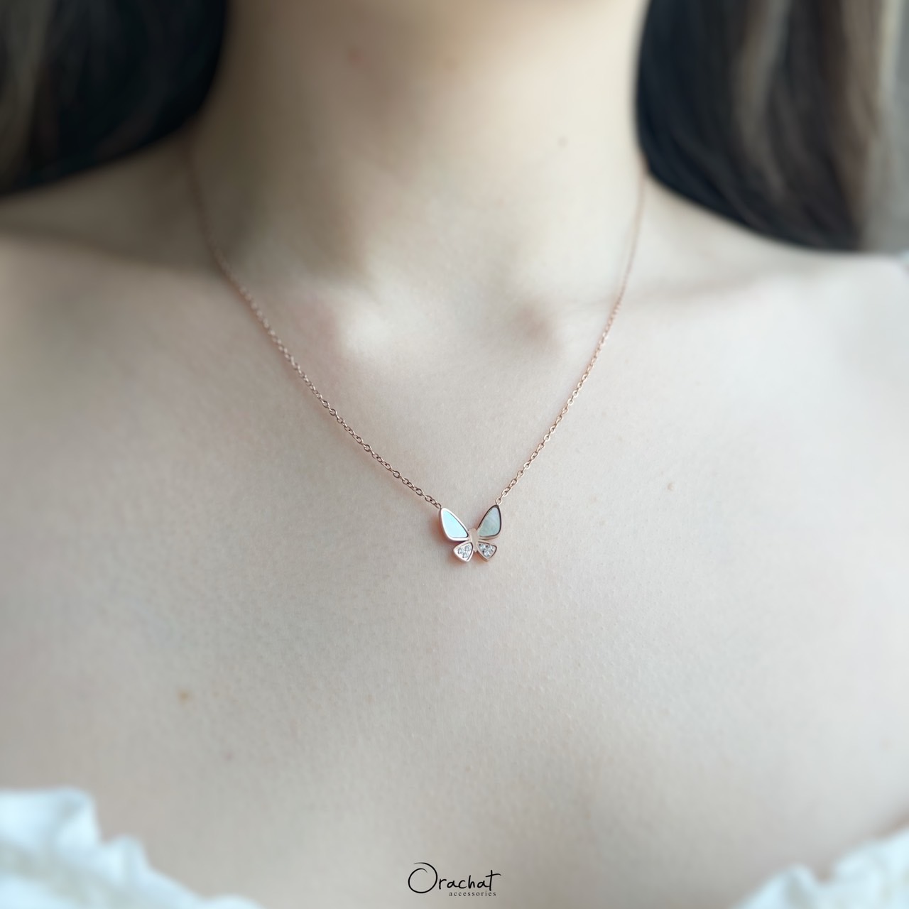  SHARON BUTTERFLY 14K Necklace